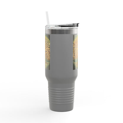 40oz Insulated Travel Mug — Golden Tree of Life Design