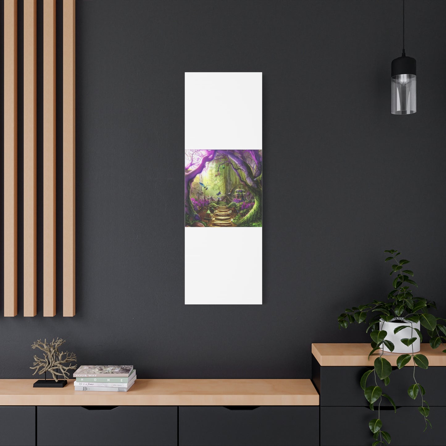 Enchanted Fairy Forest Canvas Wall Art — Magical Woodland Pathway