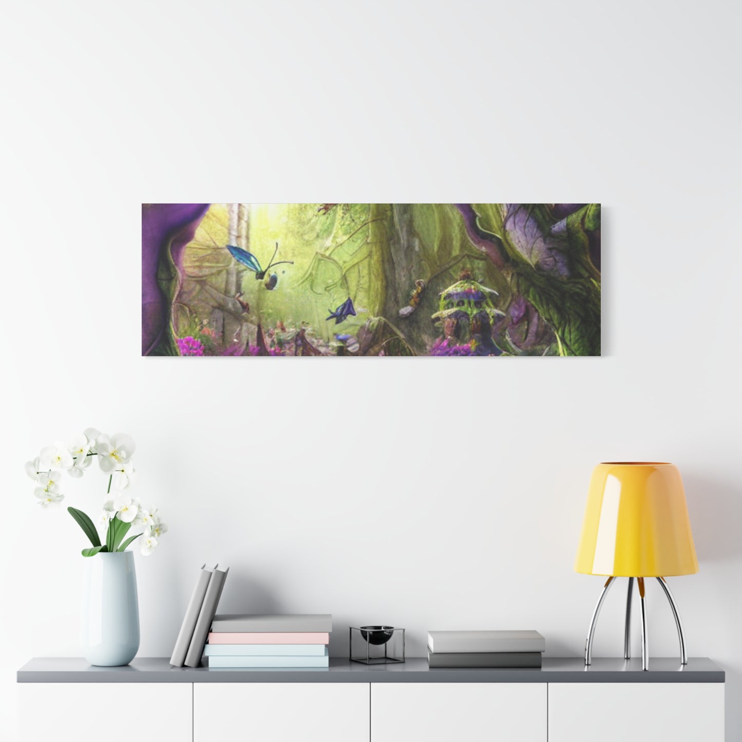 Enchanted Fairy Forest Canvas Wall Art — Magical Woodland Pathway