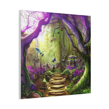 Enchanted Fairy Forest Canvas Wall Art — Magical Woodland Pathway