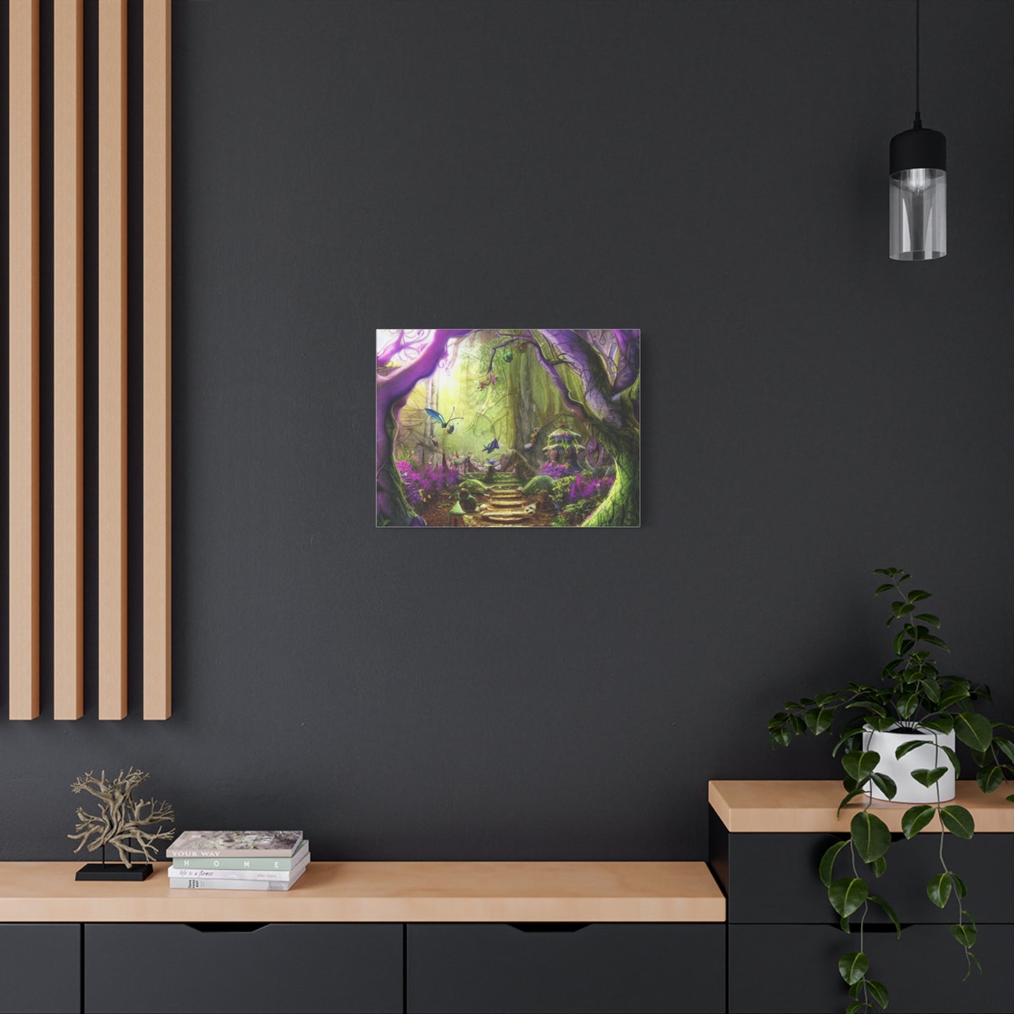 Enchanted Fairy Forest Canvas Wall Art — Magical Woodland Pathway