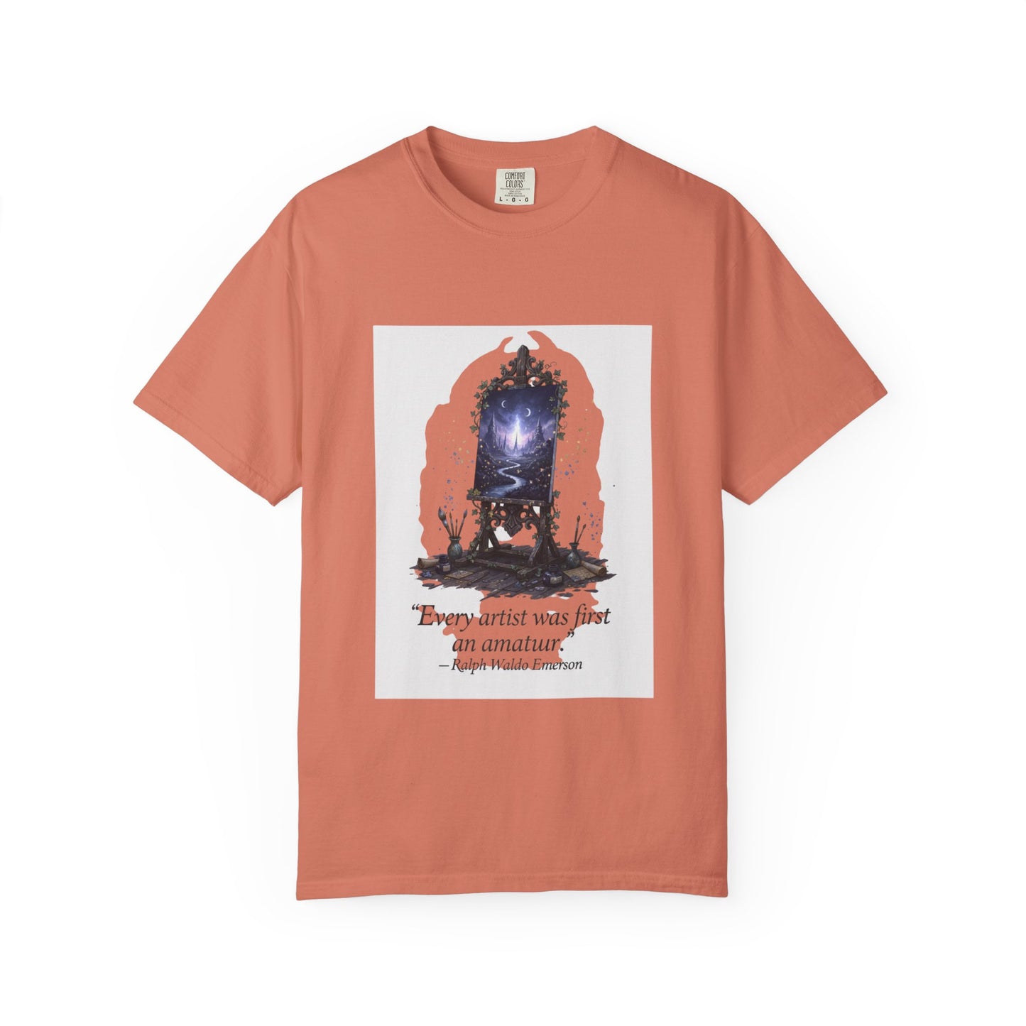Artistic Mirror T-Shirt — "Every artist was first an amateur" Quote Graphic