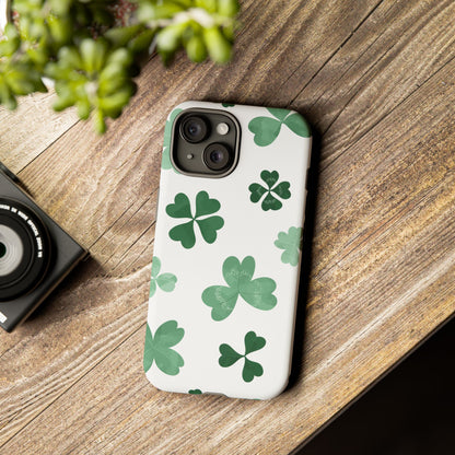 Shamrock Tough Phone Case — St. Patrick’s Day Clover Protective Cover