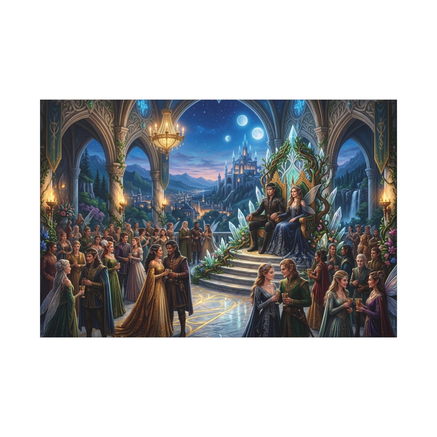 Fantasy Royal Coronation Canvas Art - Matte Stretched Wall Decor