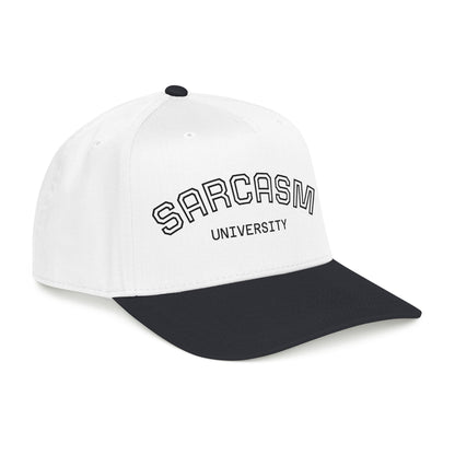 Sarcasm University Baseball Cap — Funny Embroidered Mid-Profile Hat