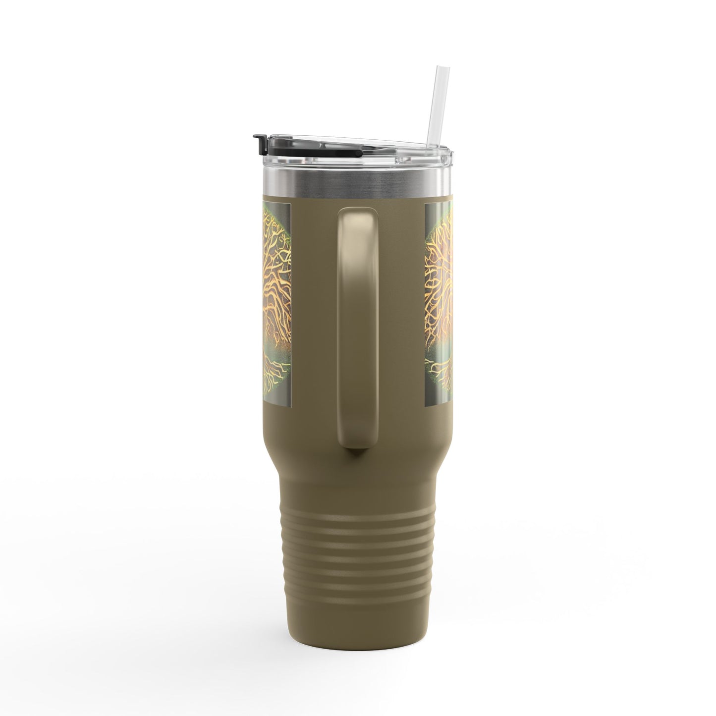 40oz Insulated Travel Mug — Golden Tree of Life Design