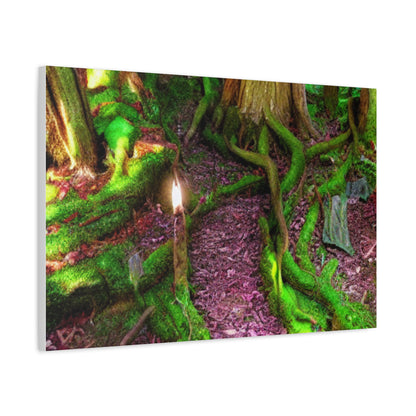 Enchanted Forest Moss Path Canvas Print — Matte Stretched Wall Art