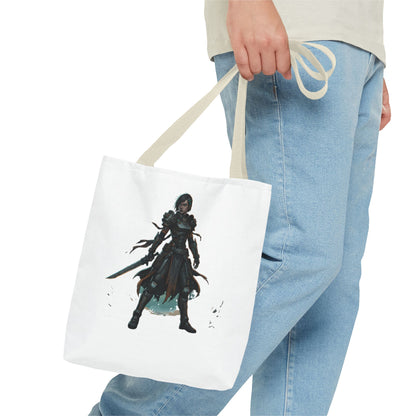Rogue Warrior Tote Bag – Dark Fantasy Assassin Illustration