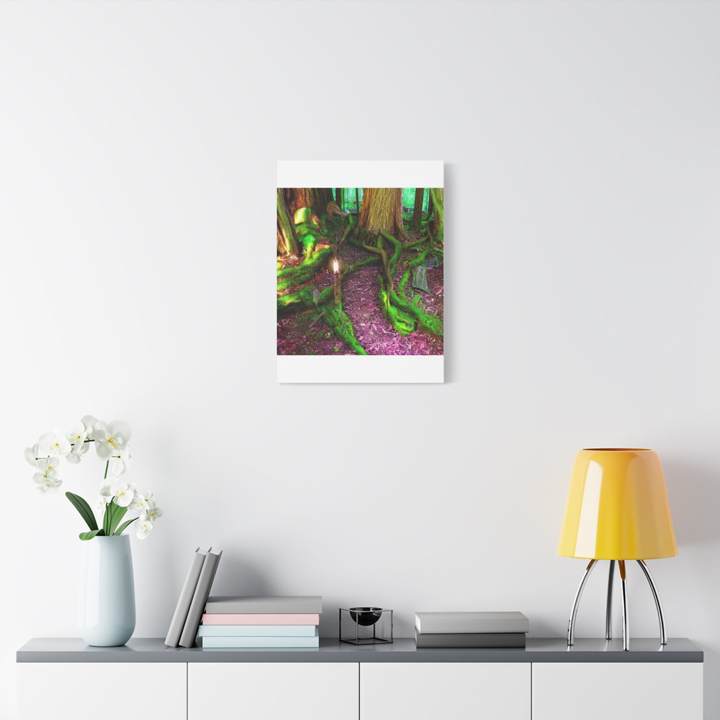 Enchanted Forest Moss Path Canvas Print — Matte Stretched Wall Art