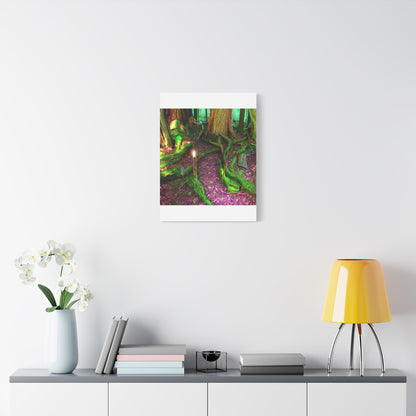 Enchanted Forest Moss Path Canvas Print — Matte Stretched Wall Art
