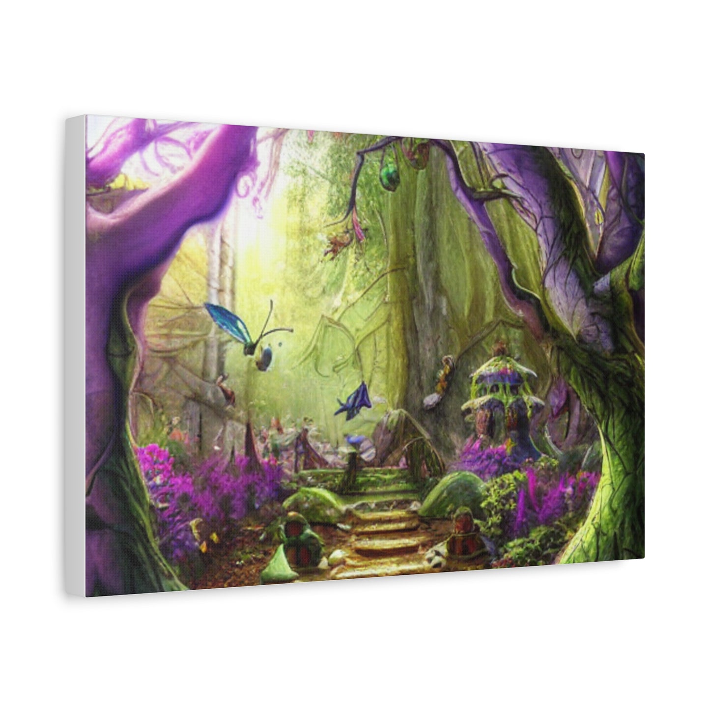 Enchanted Fairy Forest Canvas Wall Art — Magical Woodland Pathway