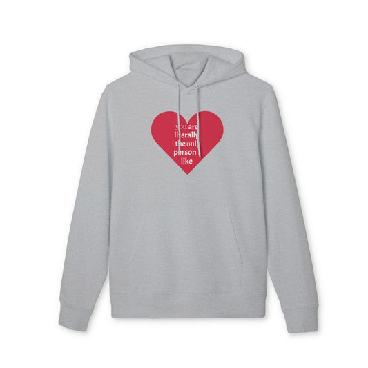 Heart Graphic Hoodie — "I’m an incredibly nice person I like" Casual Valentine Pullover