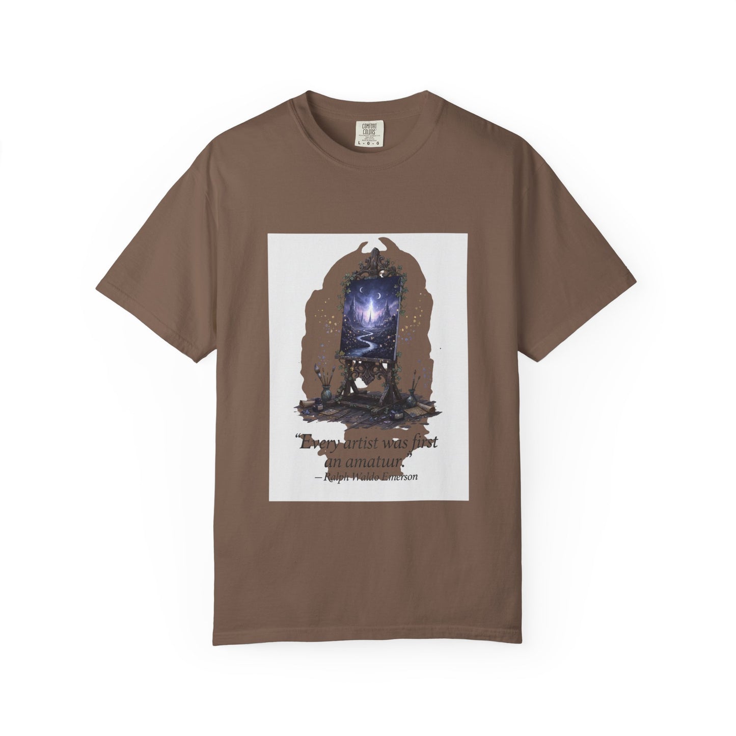 Artistic Mirror T-Shirt — "Every artist was first an amateur" Quote Graphic