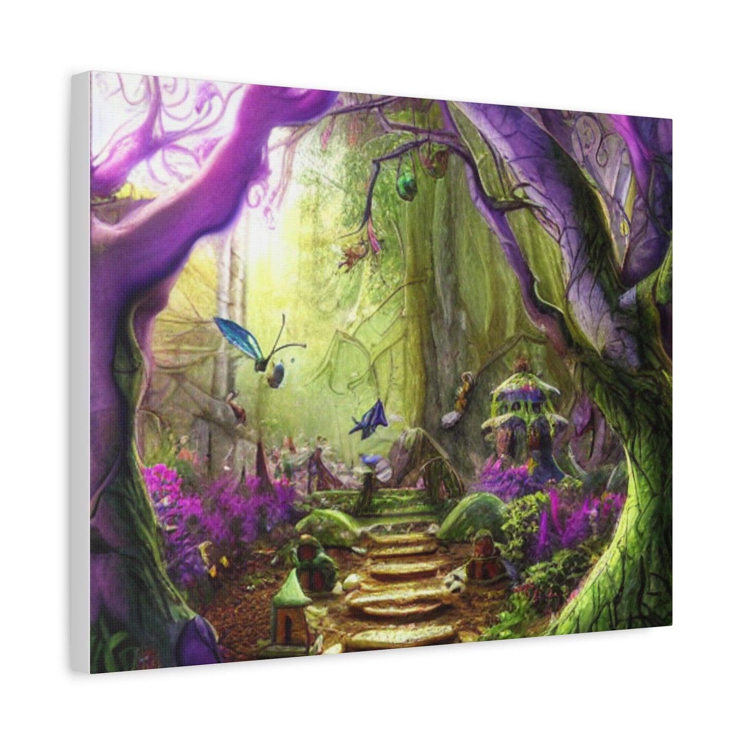Enchanted Fairy Forest Canvas Wall Art — Magical Woodland Pathway