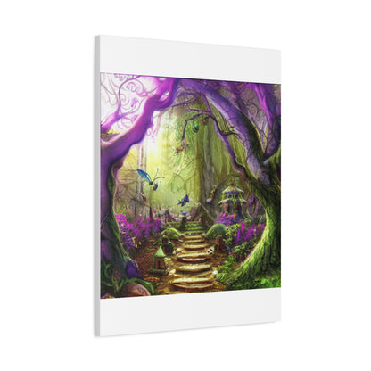 Enchanted Fairy Forest Canvas Wall Art — Magical Woodland Pathway