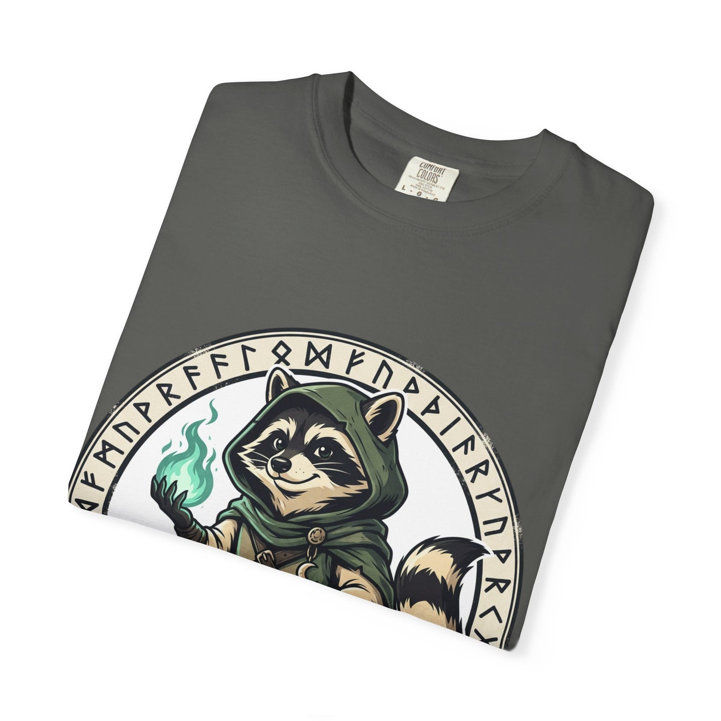 Raccoon Wizard T-Shirt – Cute Fantasy Mage Graphic Tee