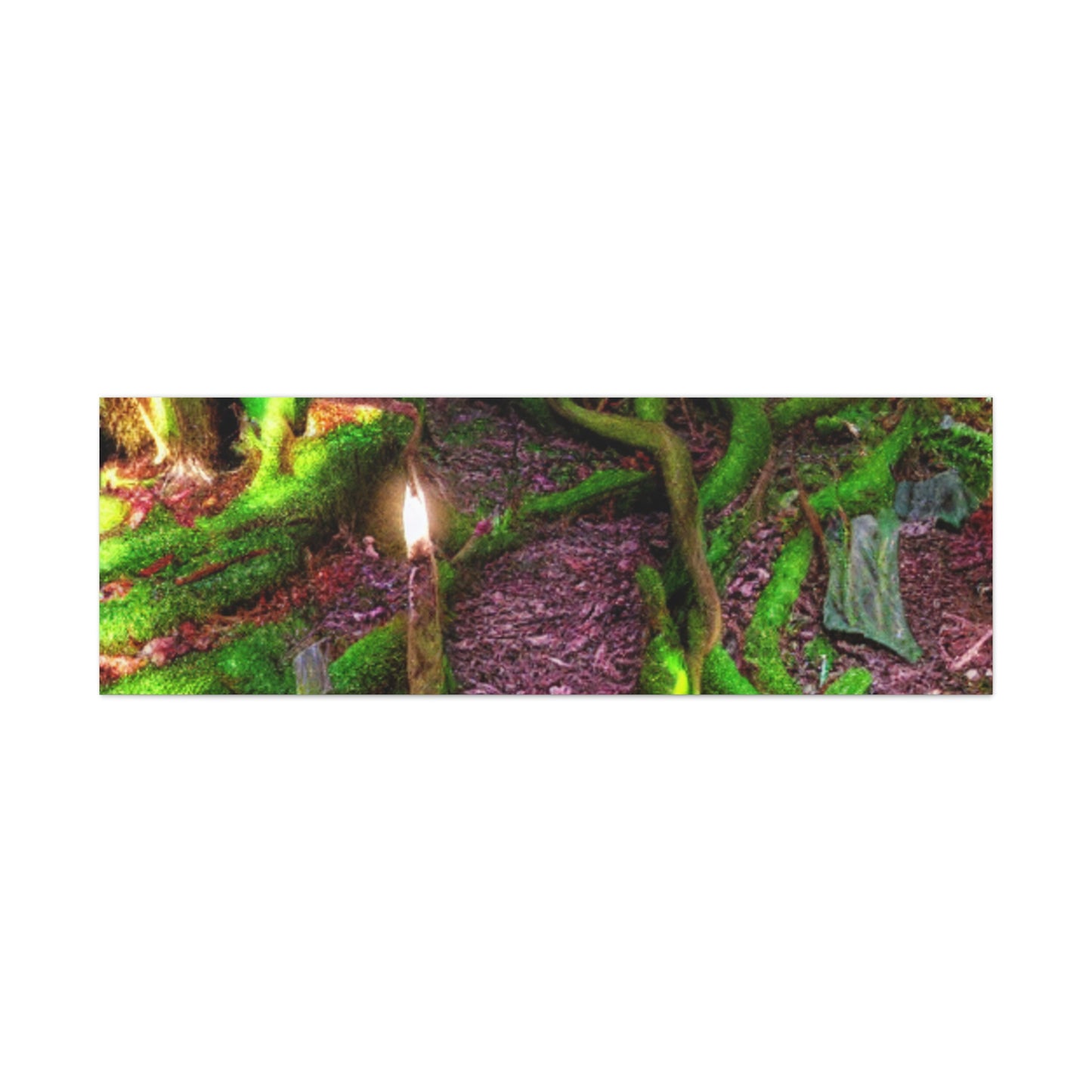 Enchanted Forest Moss Path Canvas Print — Matte Stretched Wall Art