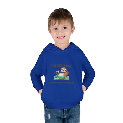 Toddler Hoodie — "I'm Not Lazy" Sloth Energy-Saving Pullover