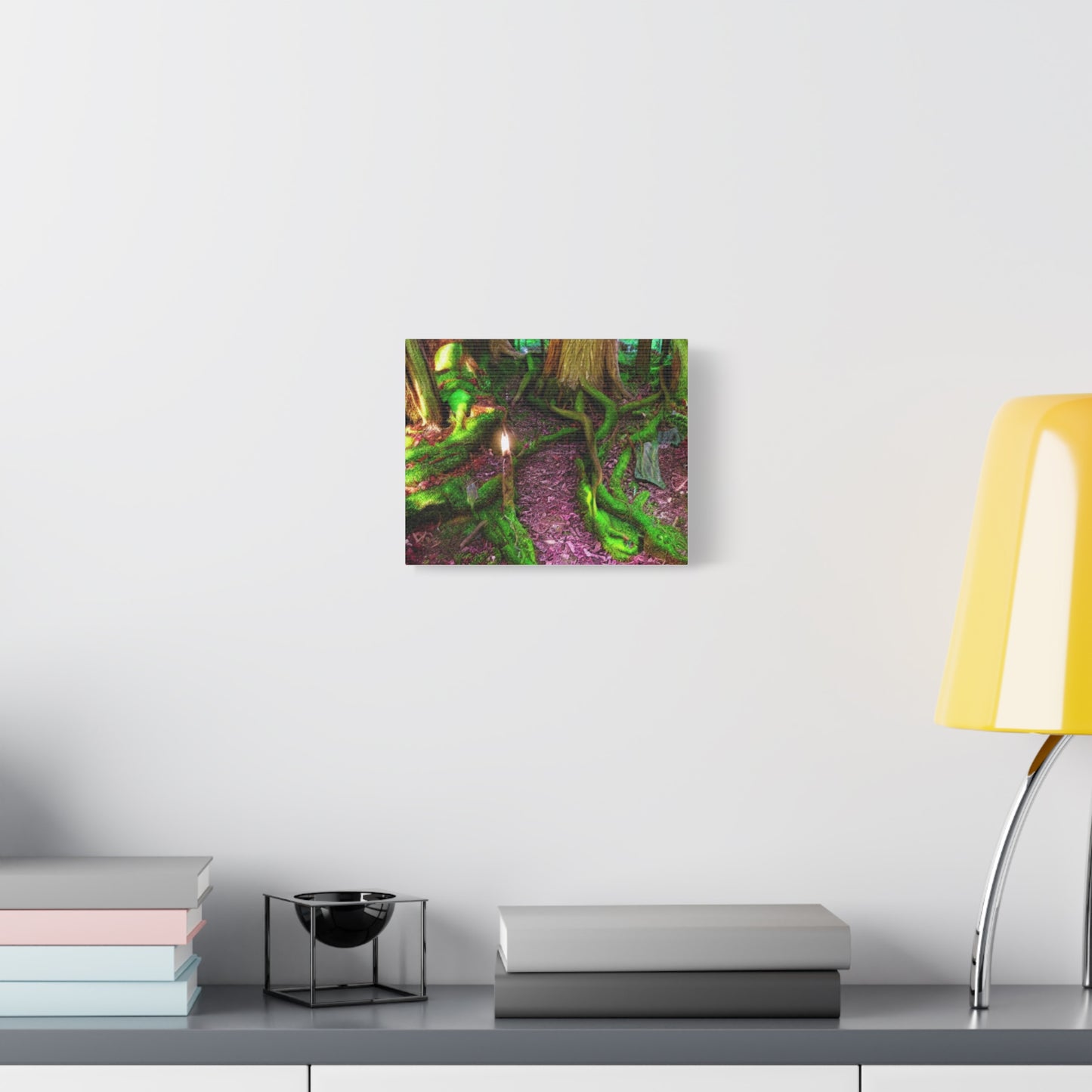 Enchanted Forest Moss Path Canvas Print — Matte Stretched Wall Art