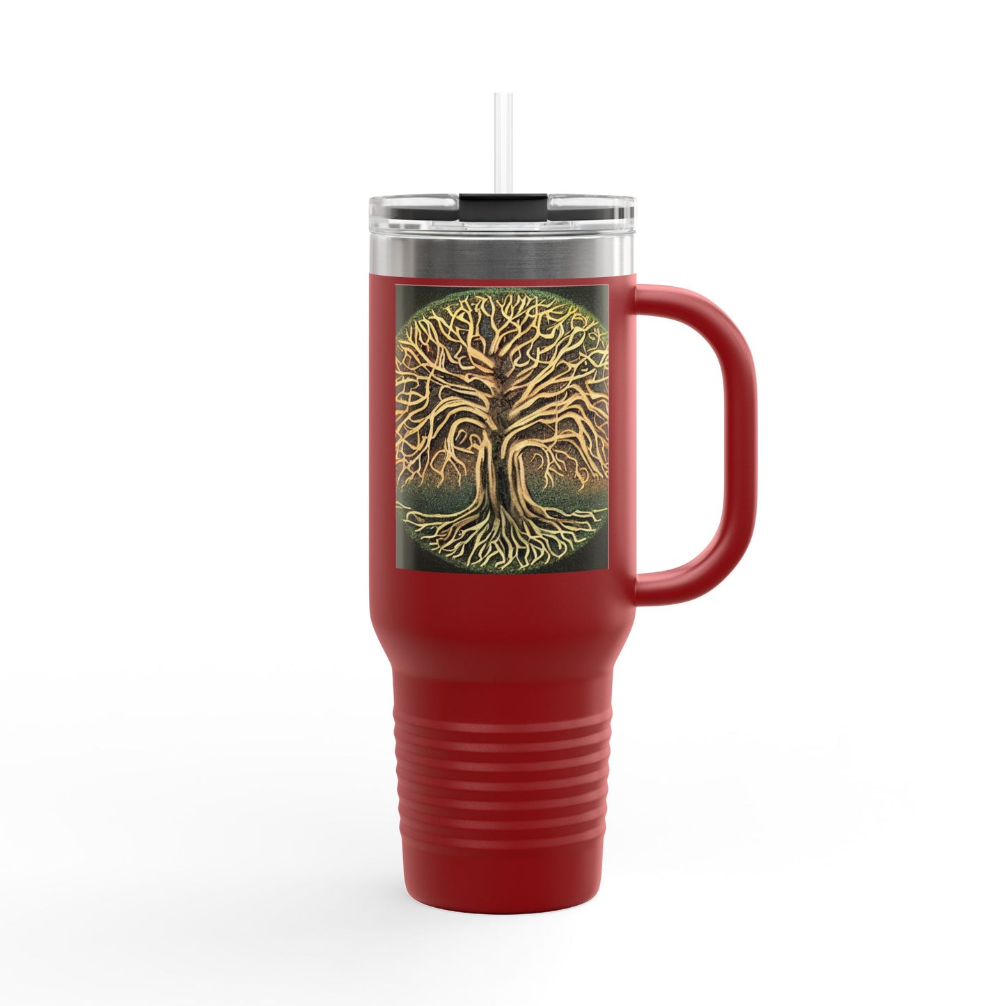 40oz Insulated Travel Mug — Golden Tree of Life Design