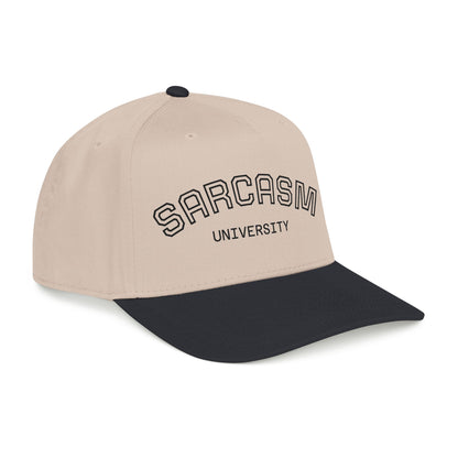 Sarcasm University Baseball Cap — Funny Embroidered Mid-Profile Hat