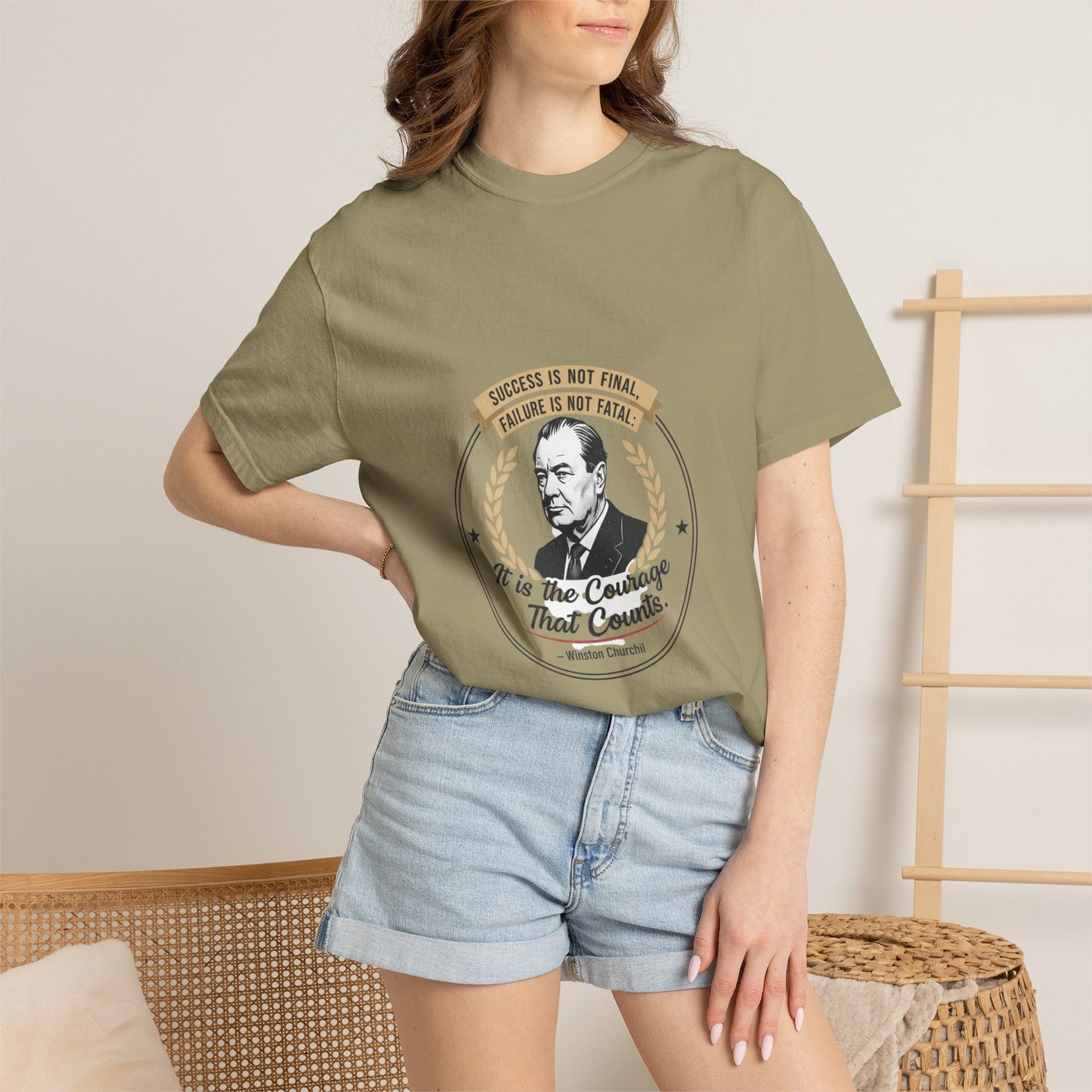 Courage Quote T-Shirt — "It Is the Courage That Counts" Motivational Tee