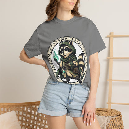 Raccoon Wizard T-Shirt – Cute Fantasy Mage Graphic Tee