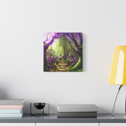 Enchanted Fairy Forest Canvas Wall Art — Magical Woodland Pathway