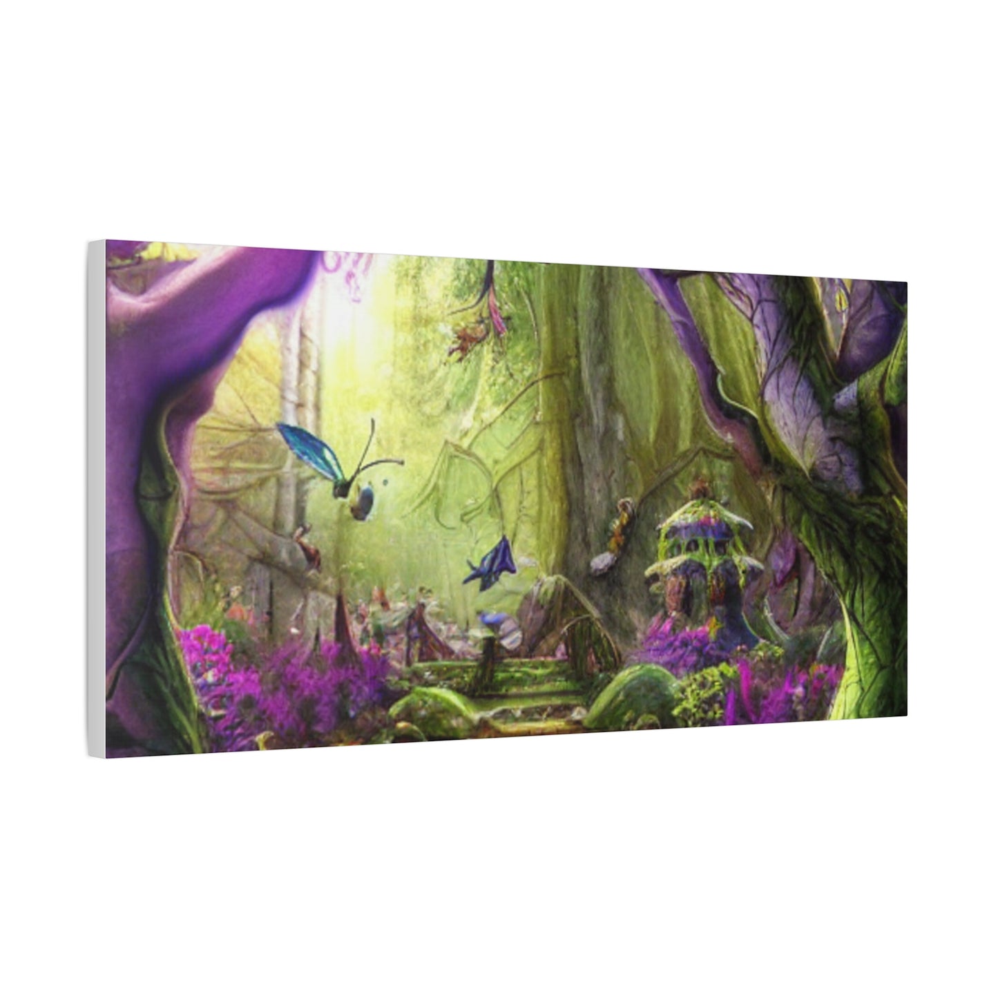 Enchanted Fairy Forest Canvas Wall Art — Magical Woodland Pathway