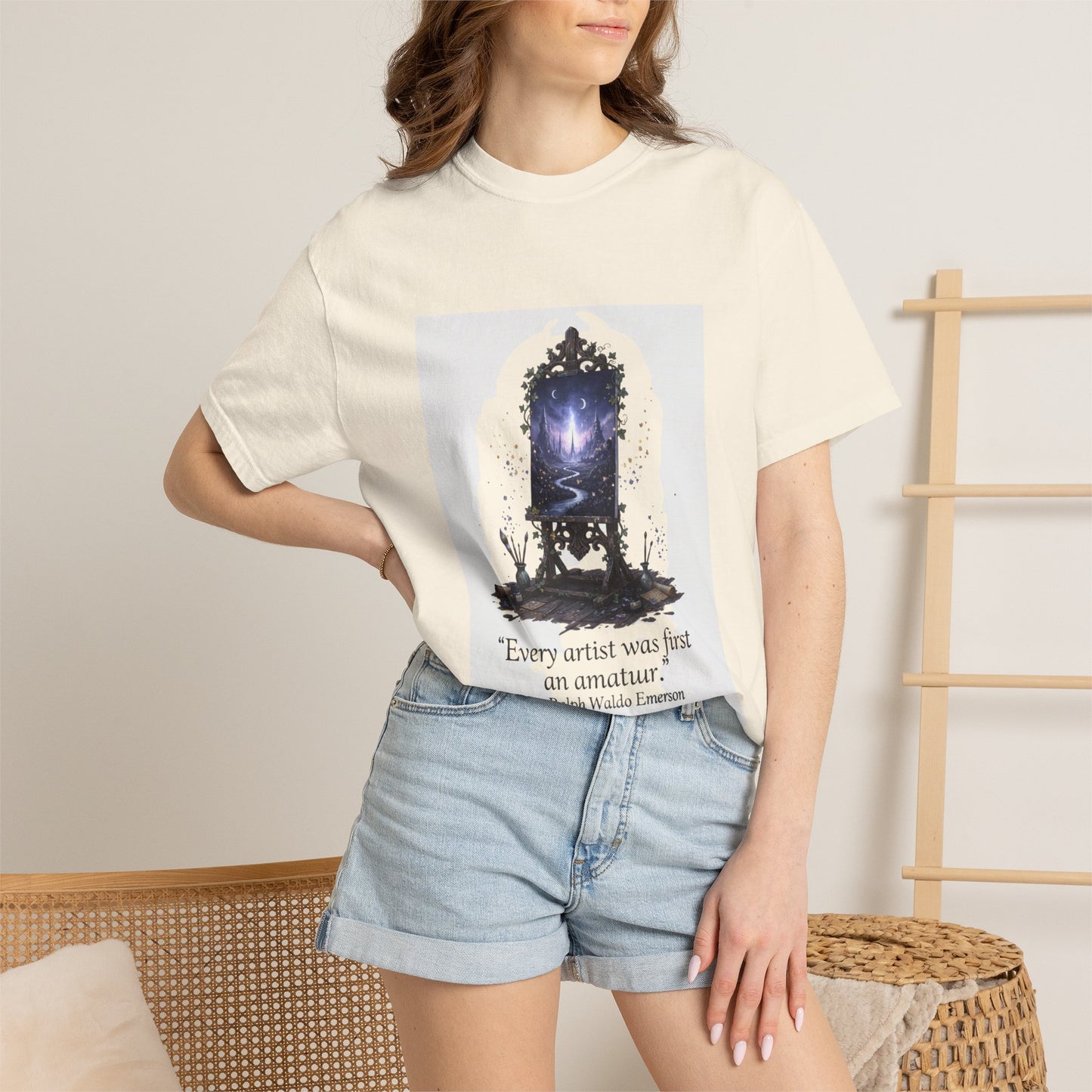 Artistic Mirror T-Shirt — "Every artist was first an amateur" Quote Graphic