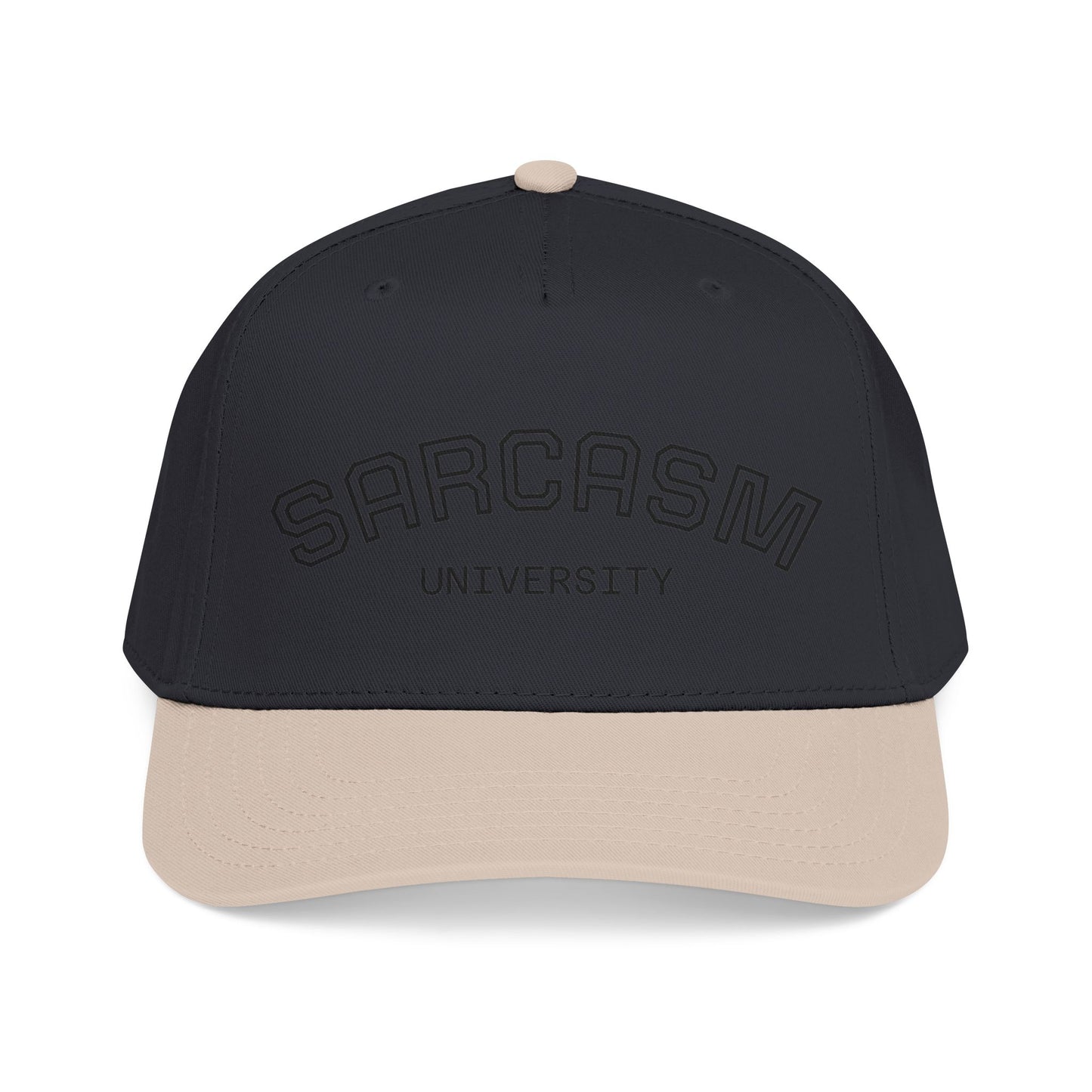 Sarcasm University Baseball Cap — Funny Embroidered Mid-Profile Hat
