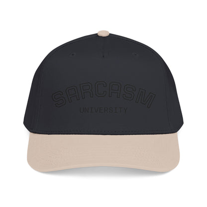 Sarcasm University Baseball Cap — Funny Embroidered Mid-Profile Hat