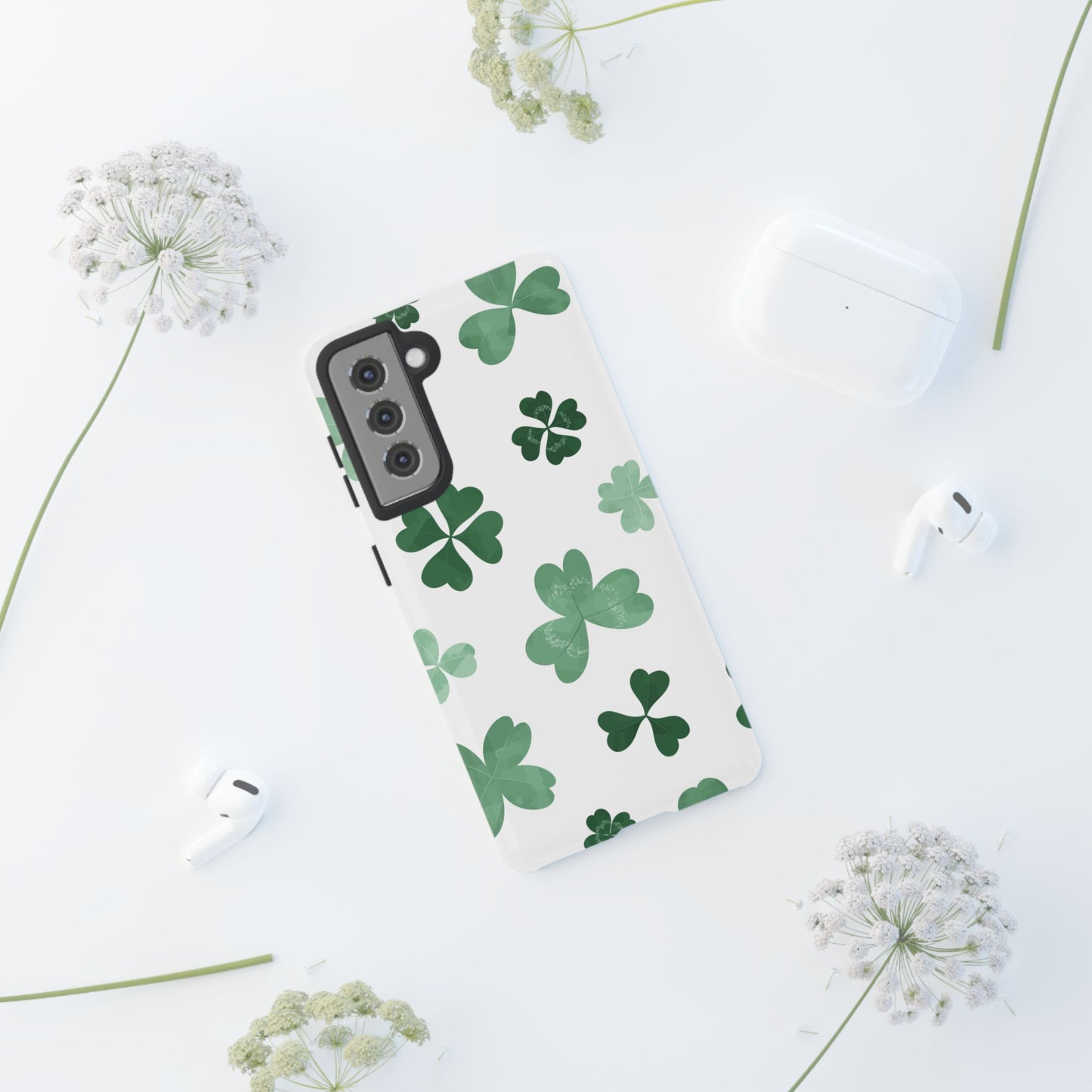Shamrock Tough Phone Case — St. Patrick’s Day Clover Protective Cover