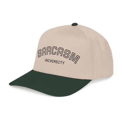 Sarcasm University Baseball Cap — Funny Embroidered Mid-Profile Hat