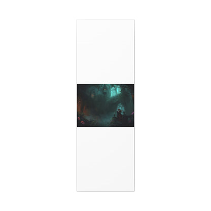 Gothic Romance Matte Canvas Wall Art — Enchanted Ruins with Lovers