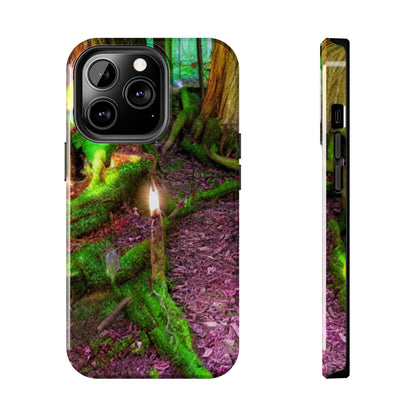 Forest Moss Candle Phone Case — Enchanted Woodland Tough Phone Case
