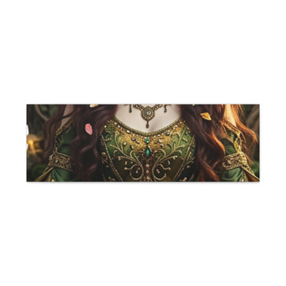 Forest Goddess Canvas Print – Ethereal Redhead Portrait Matte Stretched Wall Art