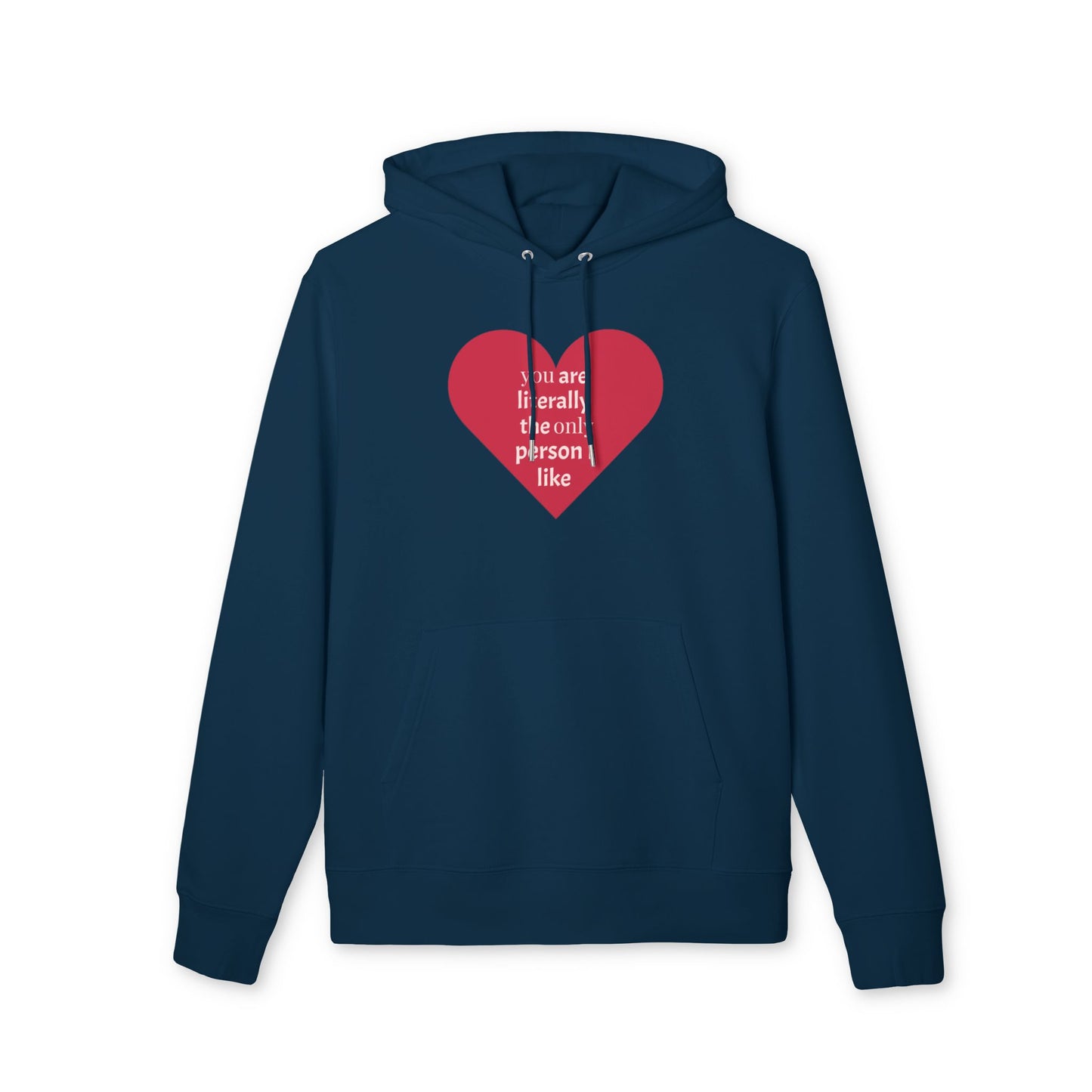 Heart Graphic Hoodie — "I’m an incredibly nice person I like" Casual Valentine Pullover