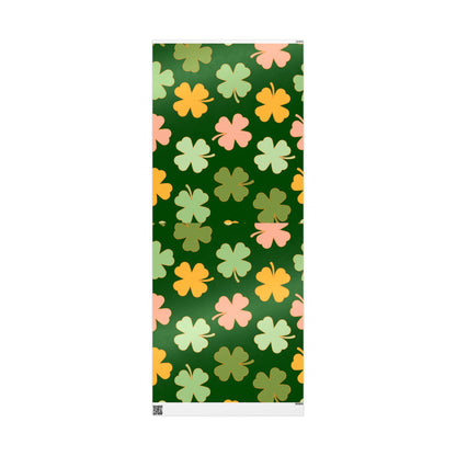 Clover Pattern Wrapping Paper — Green Shamrock Gift Wrap for St. Patrick’s Day & Spring Celebrations