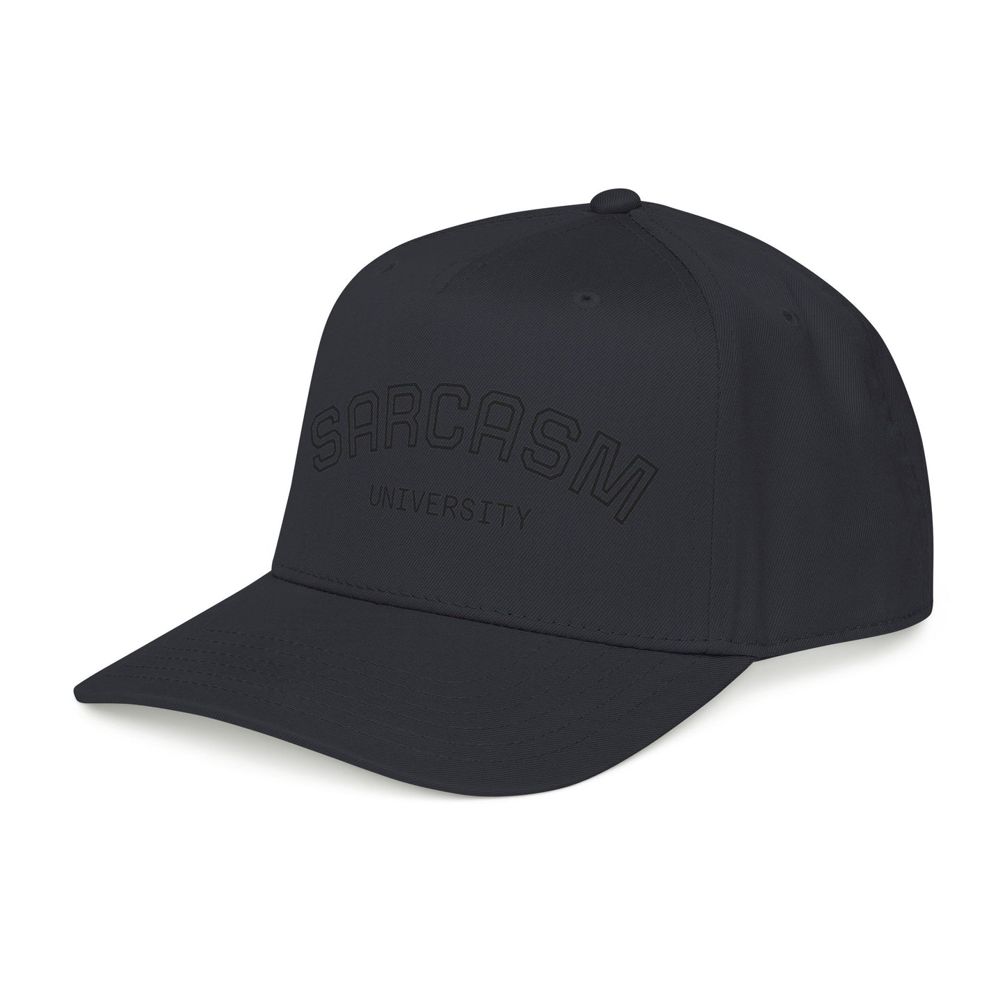 Sarcasm University Baseball Cap — Funny Embroidered Mid-Profile Hat
