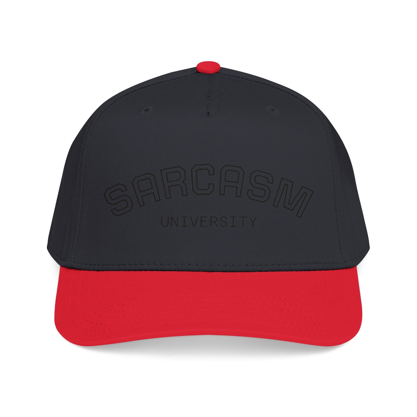 Sarcasm University Baseball Cap — Funny Embroidered Mid-Profile Hat