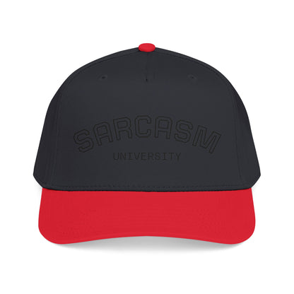 Sarcasm University Baseball Cap — Funny Embroidered Mid-Profile Hat