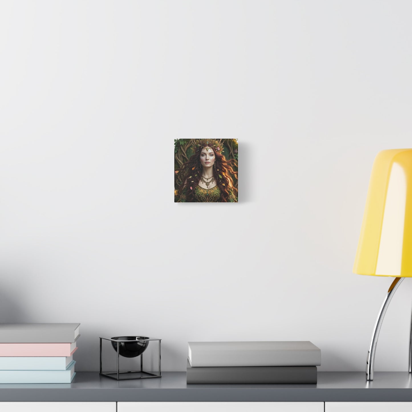 Forest Goddess Canvas Print – Ethereal Redhead Portrait Matte Stretched Wall Art