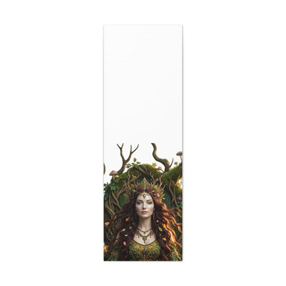 Forest Goddess Canvas Print – Ethereal Redhead Portrait Matte Stretched Wall Art