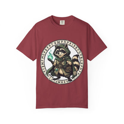 Raccoon Wizard T-Shirt – Cute Fantasy Mage Graphic Tee