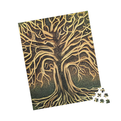 Tree of Life Jigsaw Puzzle — Intricate Root & Branch Art (110–1014 pcs)