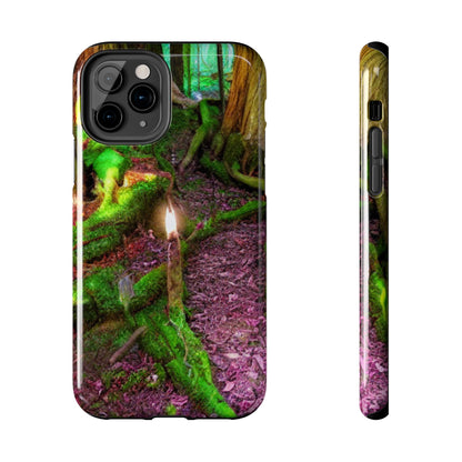 Forest Moss Candle Phone Case — Enchanted Woodland Tough Phone Case