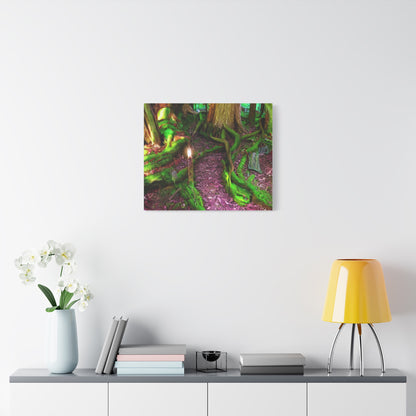 Enchanted Forest Moss Path Canvas Print — Matte Stretched Wall Art