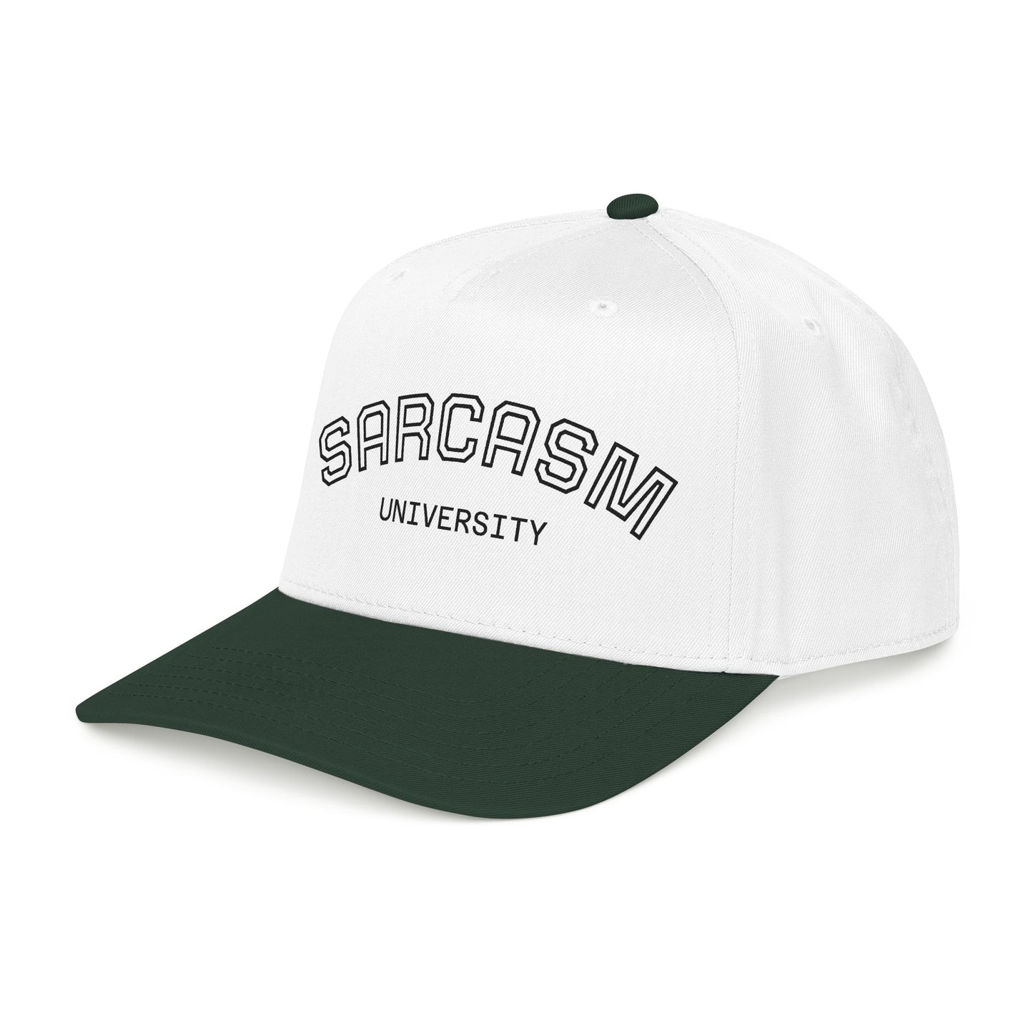 Sarcasm University Baseball Cap — Funny Embroidered Mid-Profile Hat
