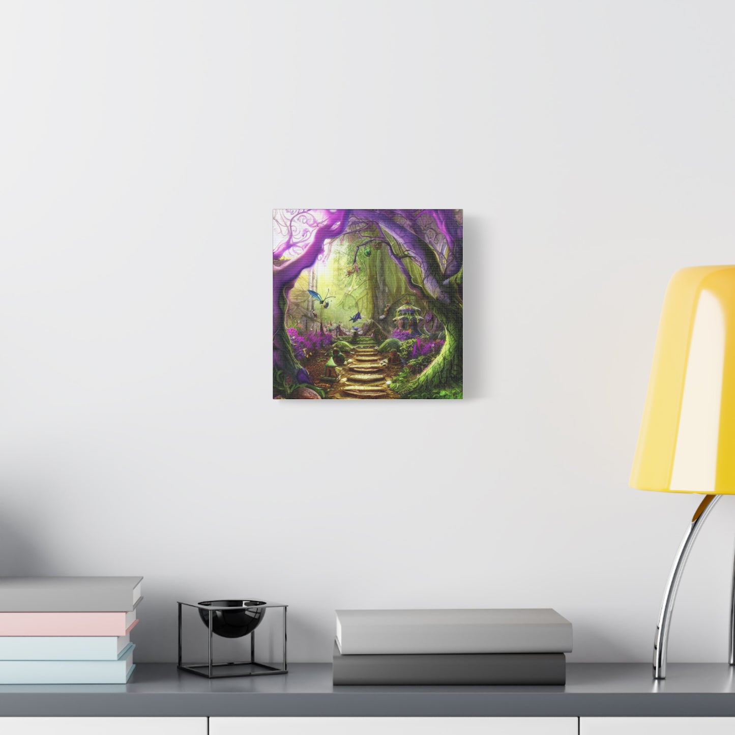 Enchanted Fairy Forest Canvas Wall Art — Magical Woodland Pathway